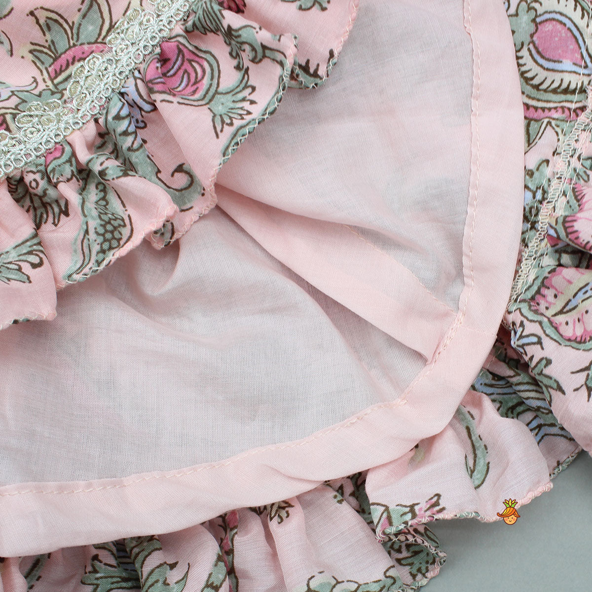 Pre Order: Printed Kurti With Sharara And Dupatta
