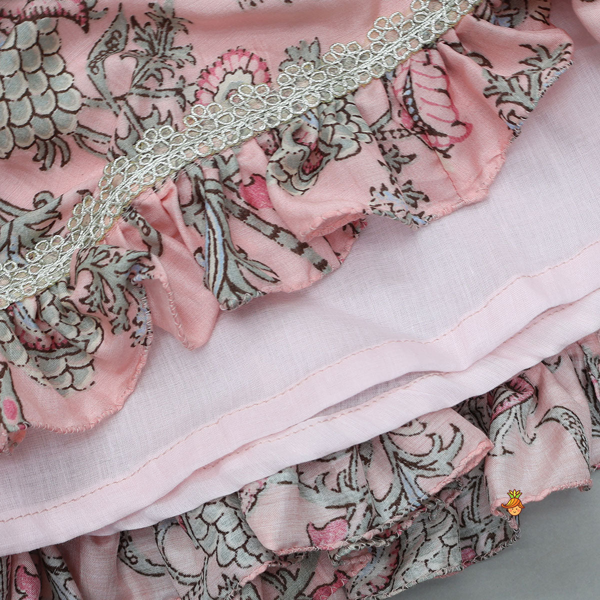 Pre Order: Printed Kurti With Sharara And Dupatta