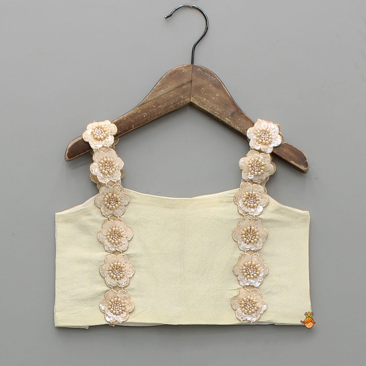 Pre Order: Beautiful Shimmery Flower Embellished Top With Shimmery Palazzo