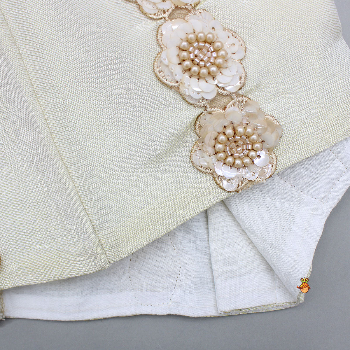 Pre Order: Beautiful Shimmery Flower Embellished Top With Shimmery Palazzo
