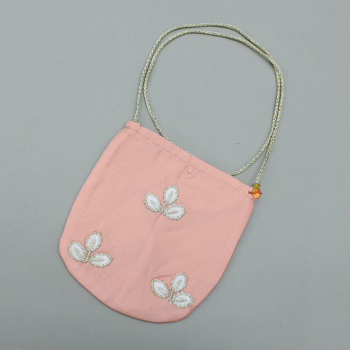 Pre Order: Shimmery Floral Detailed Top With Shimmery Palazzo And Sling Bag