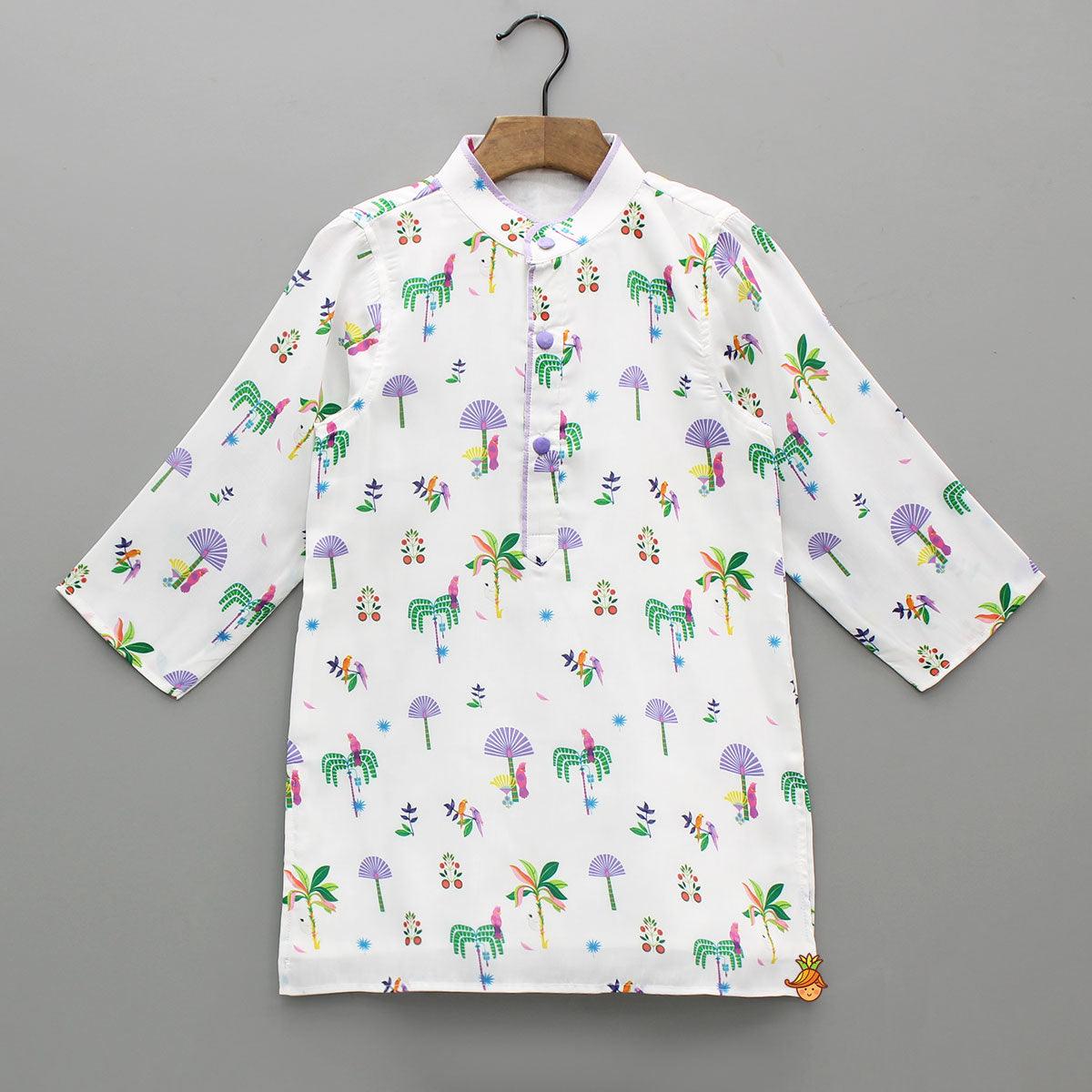 Pre Order: Multicolour Printed Kurta With Pyjama