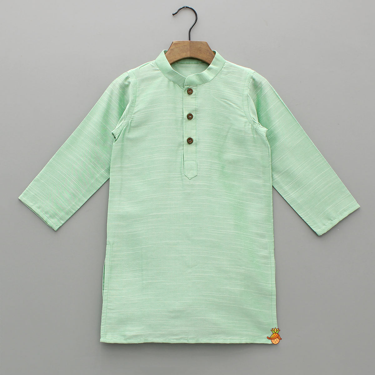 Pre Order: Green Ethnic Kurta With Floral Printed Jacket And Pyjama