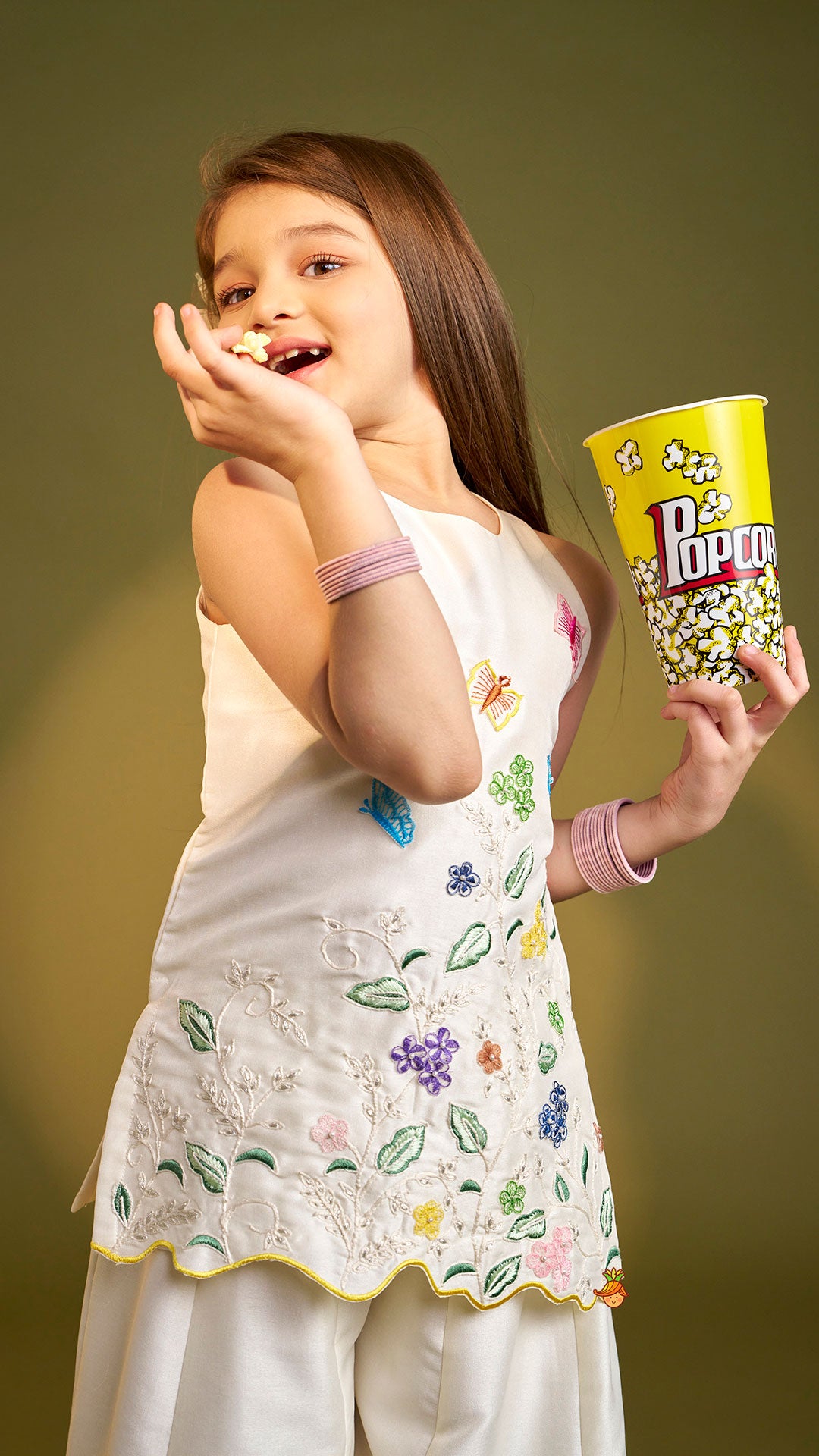 Pre Order: Beautiful Garden Themed Embroidered Kurti With Palazzo