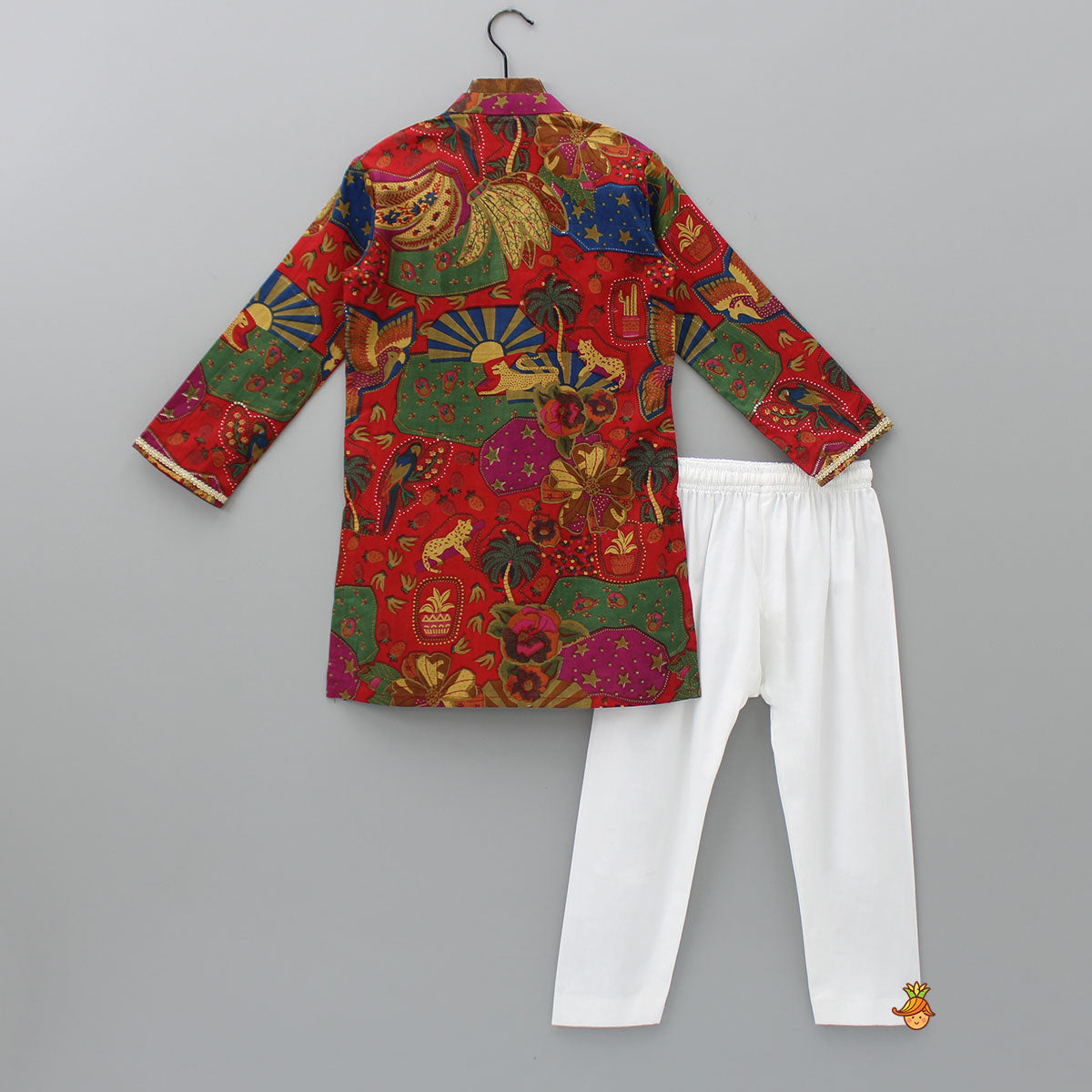 Pre Order: Vibrant Multicolour Printed Kurta With Pyjama