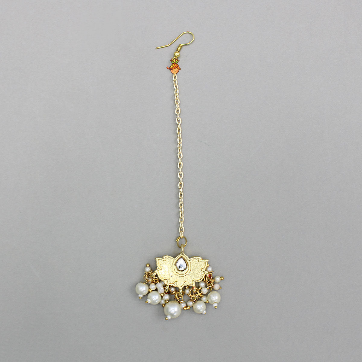 Ethnic Embellished Red Floral Maang Tikka
