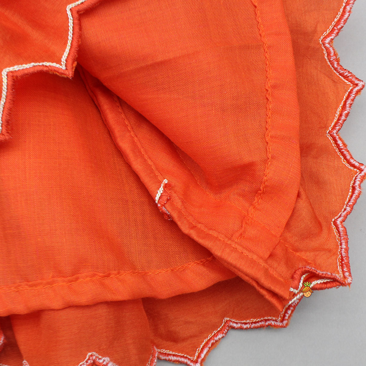 Pre Order: Adorable Bow Detailed Embroidered Tiered Top With Dhoti