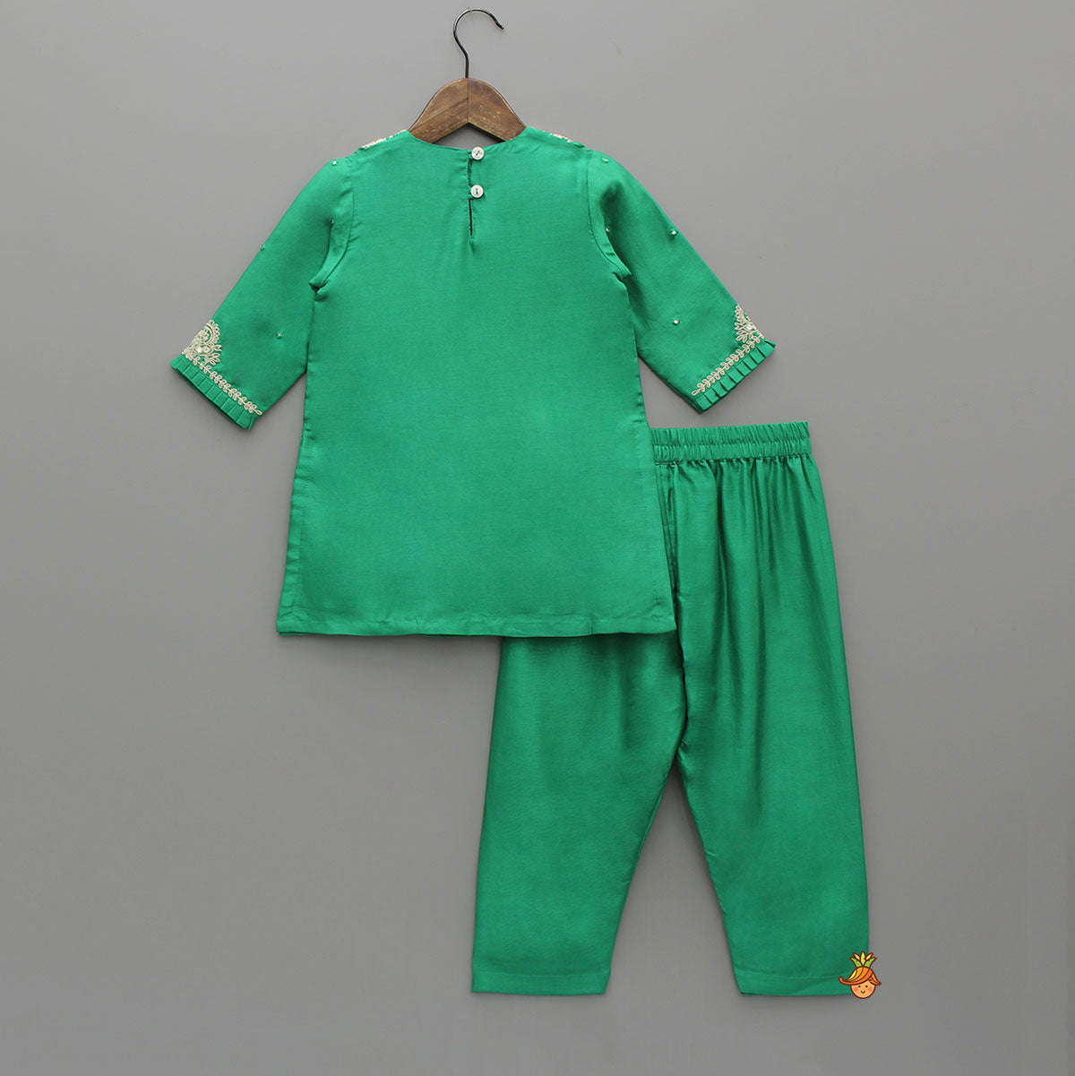 Pre Order: Beautiful Mirror And Thread Embroidered Kurti With Pant