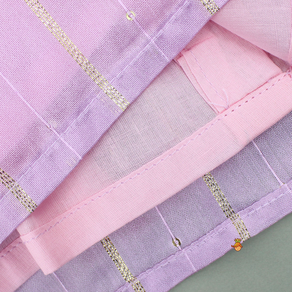Pre Order: Mirror Embroidered Ombre Kurti With Dhoti