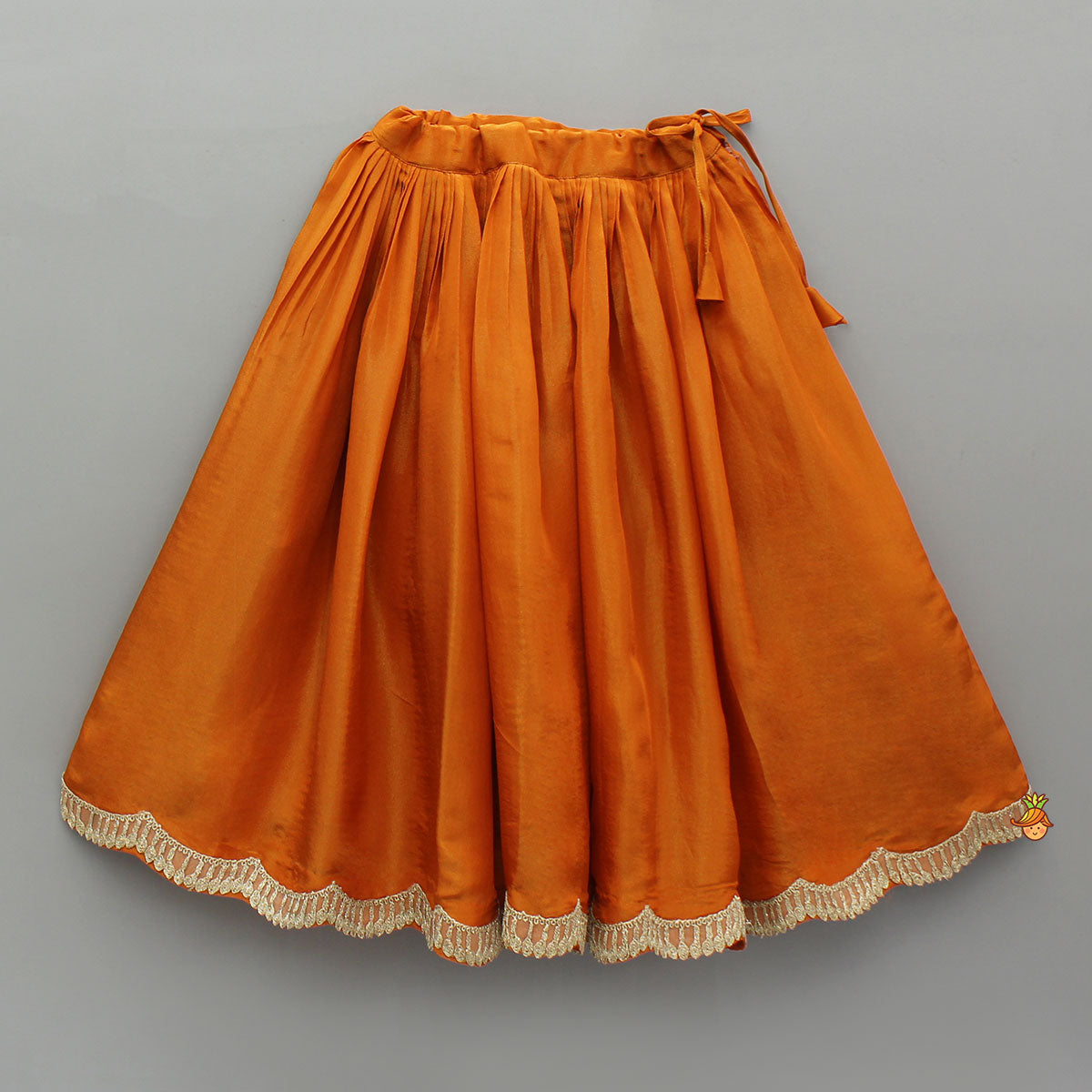 Pre Order: Shimmery Floral Embroidered Scalloped Top With Shimmery Lehenga