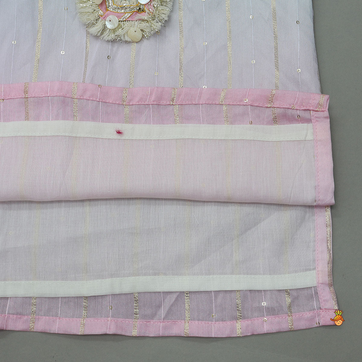 Pre Order: Sequin And Lace Detailed Ombre Kurta With Pyjama