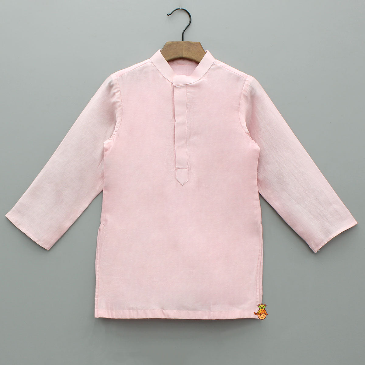 Pre Order: Pink Kurta With Floral Embroidered Jacket And Pyjama