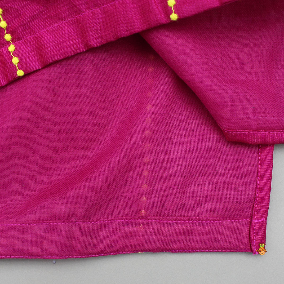 Pre Order: Pink Kurta With Polka Dots Embroidered Jacket And Pyjama