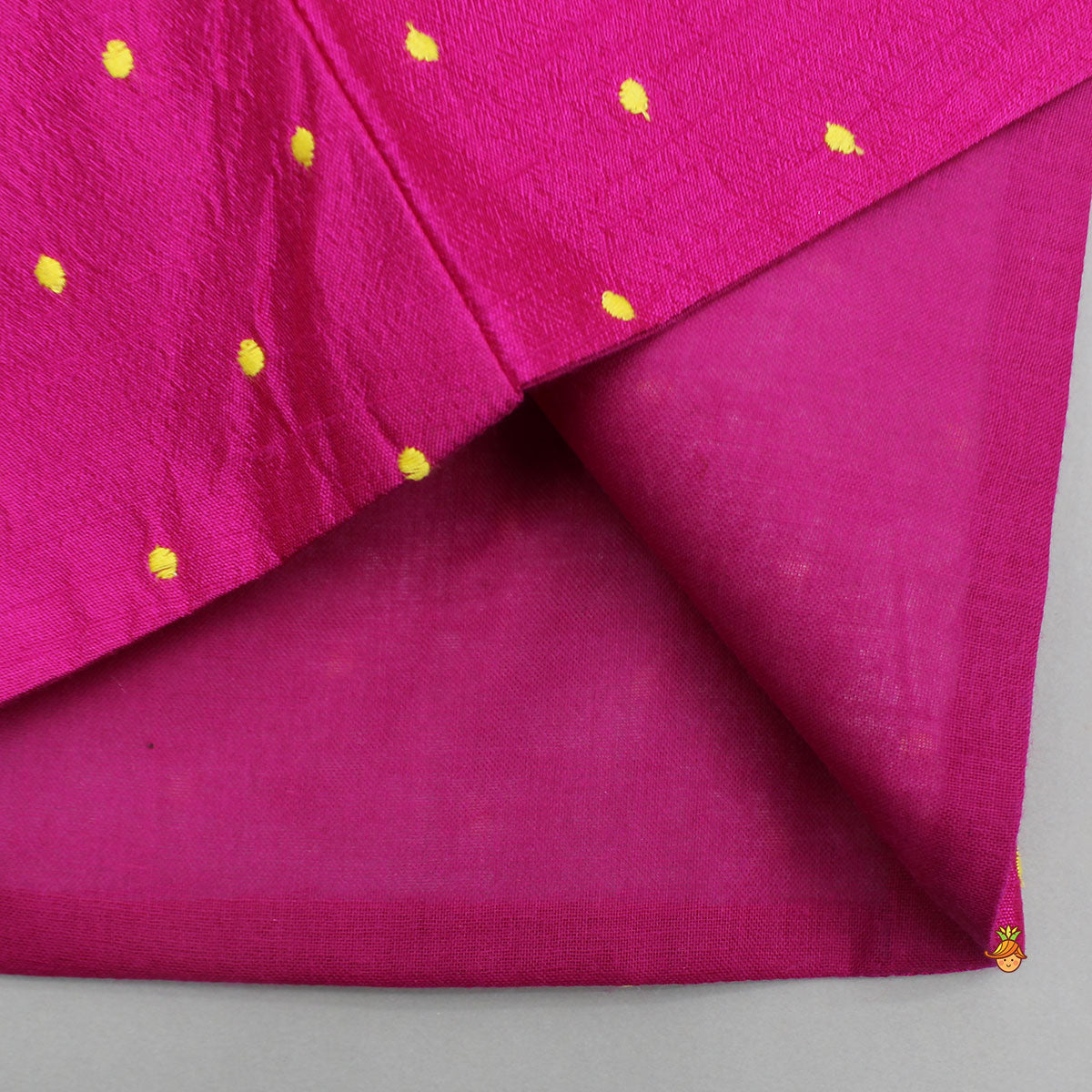 Pre Order: Pink Kurta With Polka Dots Embroidered Jacket And Pyjama