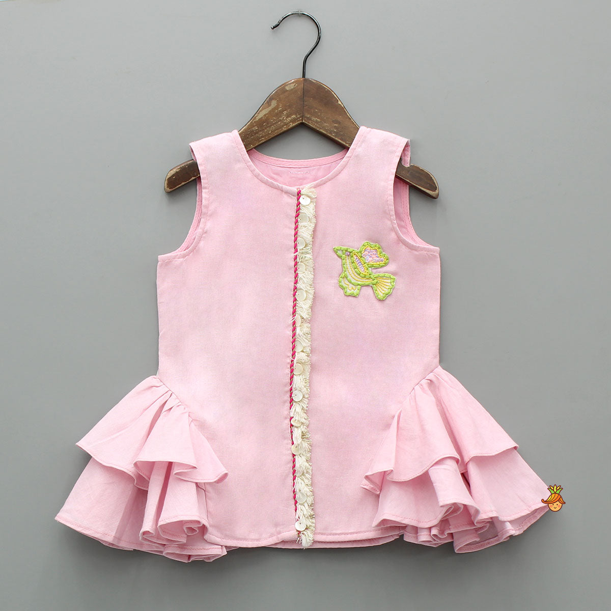 Pre Order: Adorable Sleeveless Ruffle Detailed Top With Floral Pants
