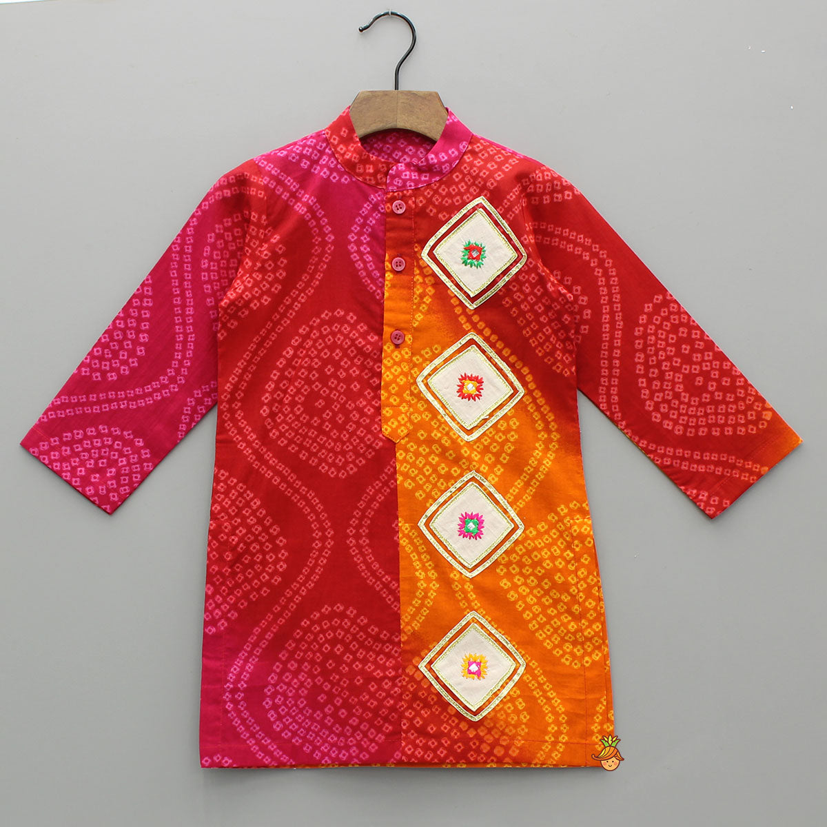 Pre Order: Bandhani Printed Multicolour Kurta With Pyjama