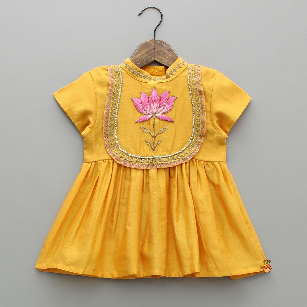 Pre Order: Embroidered Yoke Top With Sharara