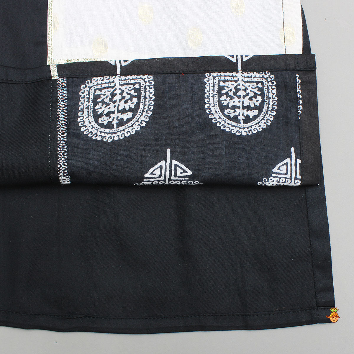 Pre Order: Multicolour Embroidered Lace Detailed Kurta With Pyjama