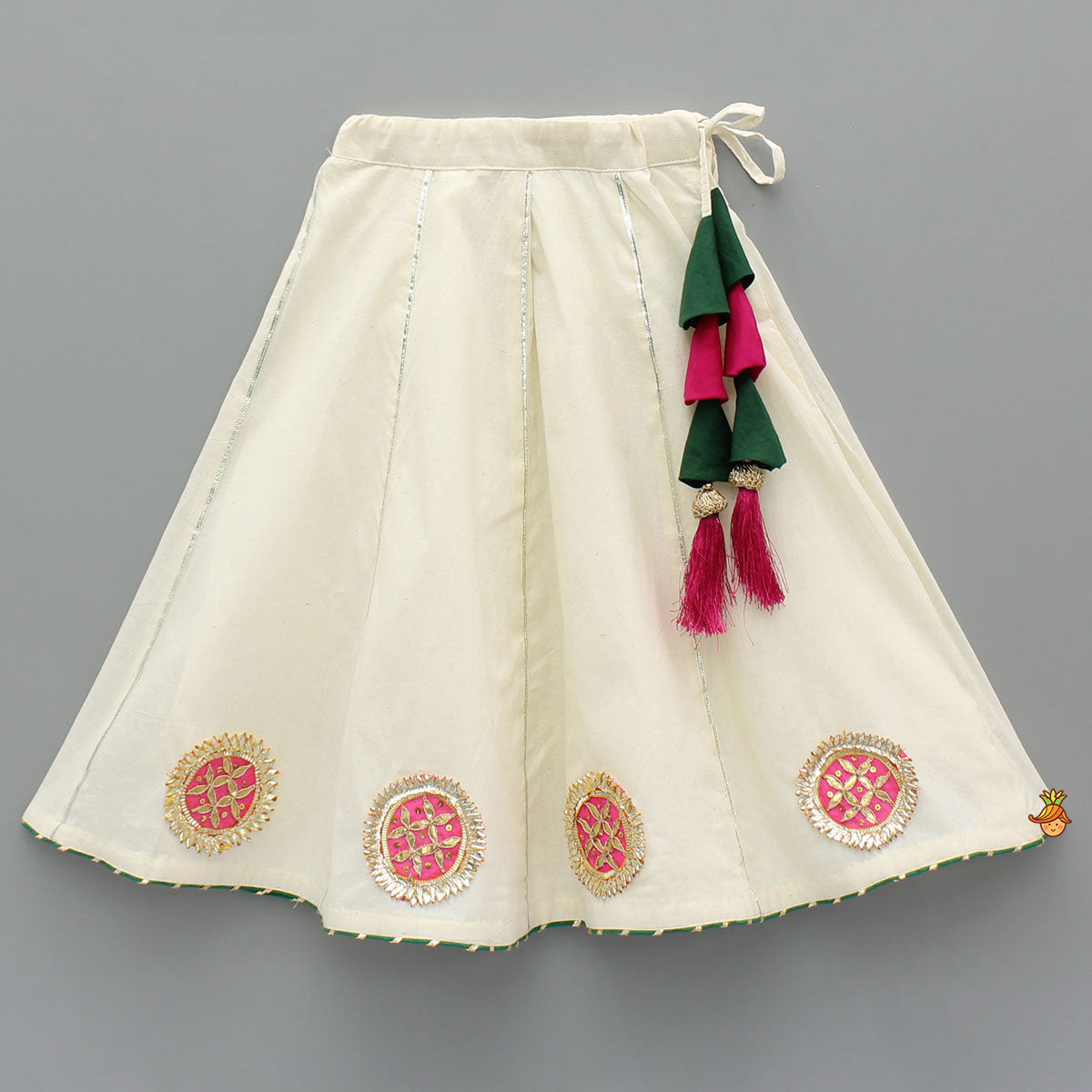 Pre Order: Sleeveless Lace Detailed Embellished Top With Lehenga