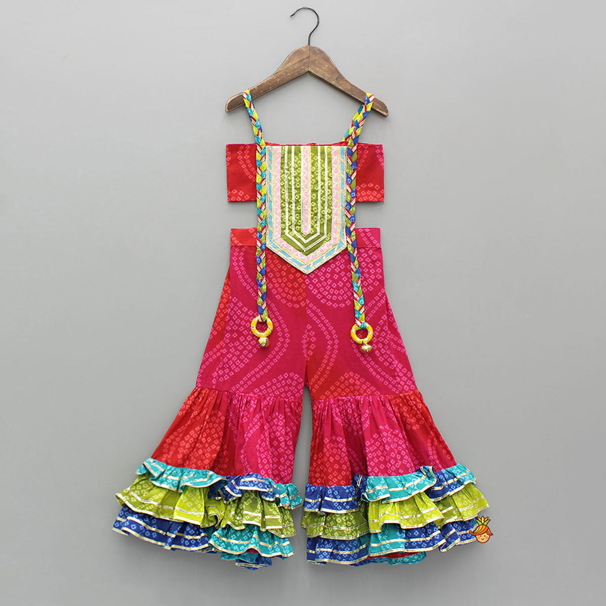 Pre Order: Stunning Multicolour Lace Detailed Embellished Jumpsuit With Matching Hairband