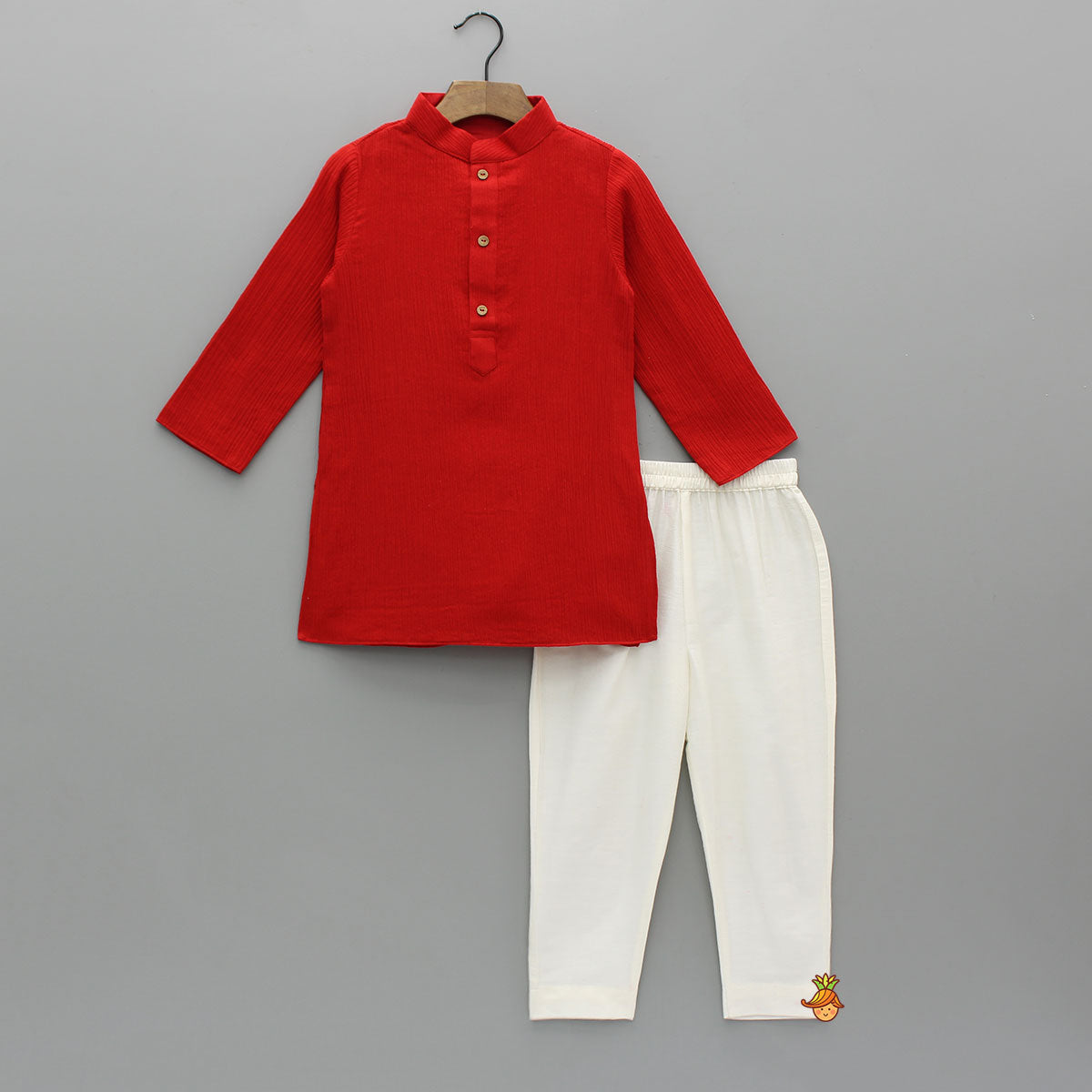Pre Order: Ethnic Kurta With Embroidered Asymmetric Jacket And Pyjama