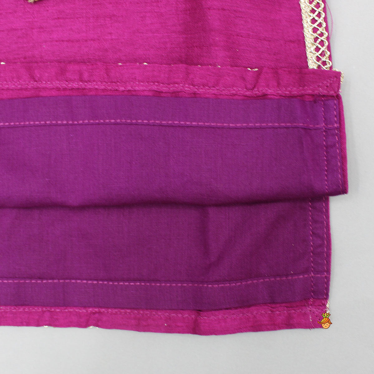 Pre Order: Yoke-Detail Ethnic Kurti With Matching Salwar And Dupatta