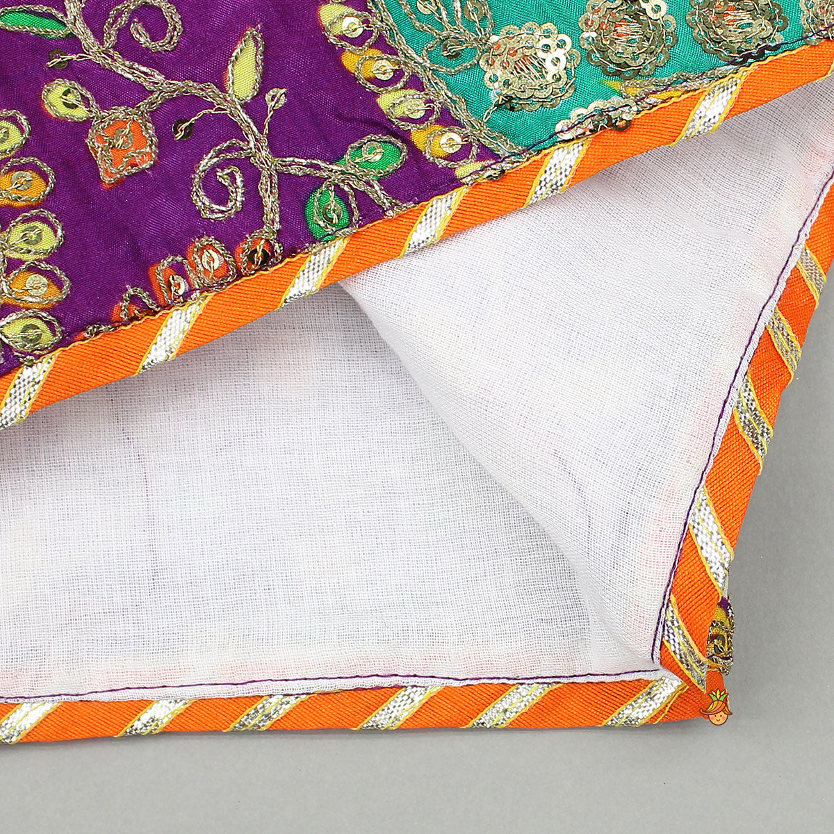 Beautifully Heavy Embroidered Strappy Top And Lehenga With Contrasting Dupatta