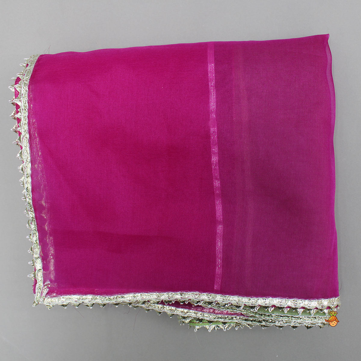 Pre Order: Elegant Strappy Top With Embellished Pink Kurti And Ruffled Sharara With Dupatta