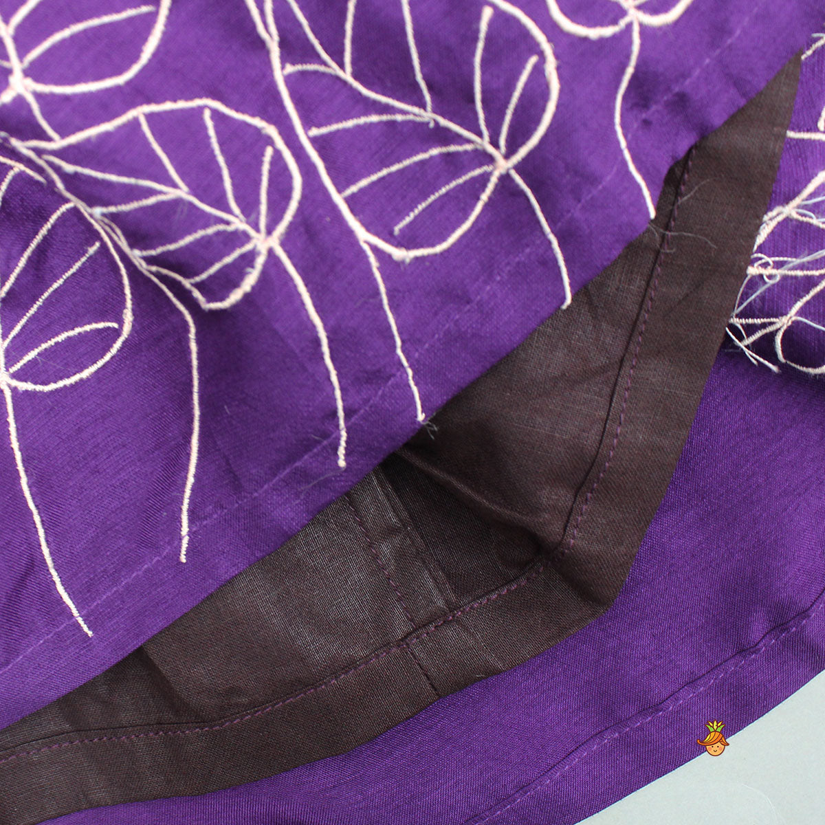Pre Order: Leaf Embroidered Kurti With Matching Embroidered Palazzo And Dupatta