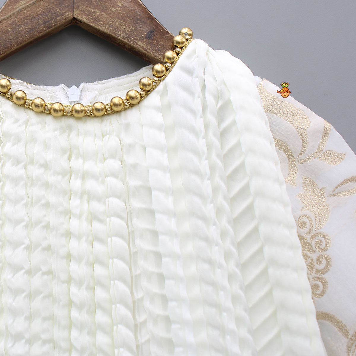 Pre Order: Brocade Sleeves High Low Kurti