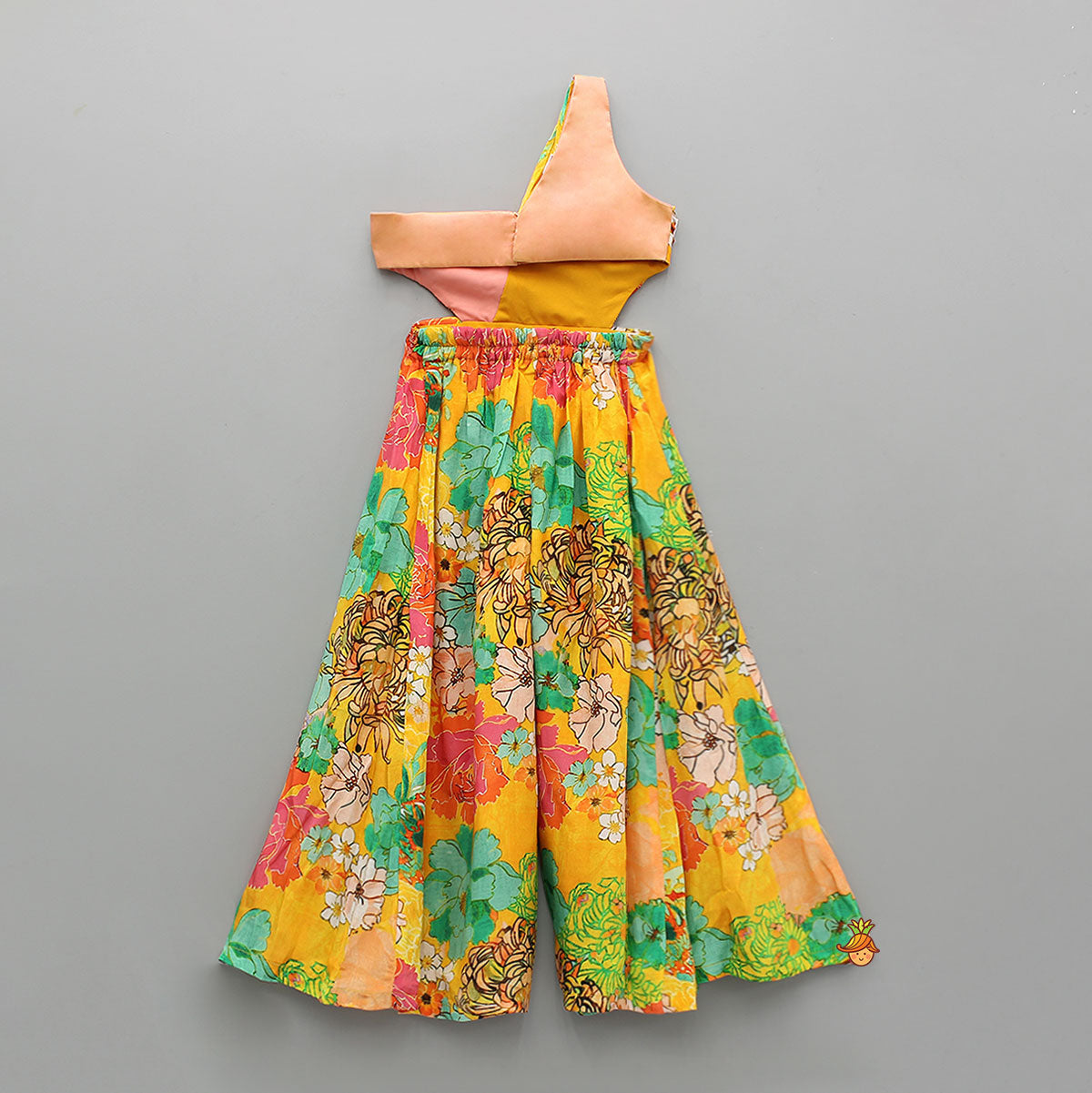 Pre Order: Stunning Floral Printed Bead Detailed One Shoulder Jumpsuit