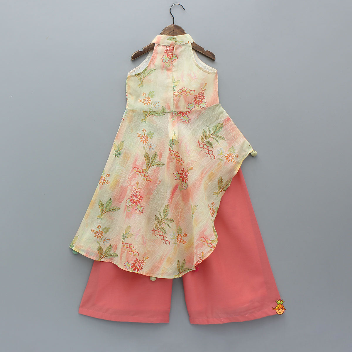 Pre Order: Stylish Asymmetric Sleeveless Kurti With Palazzo