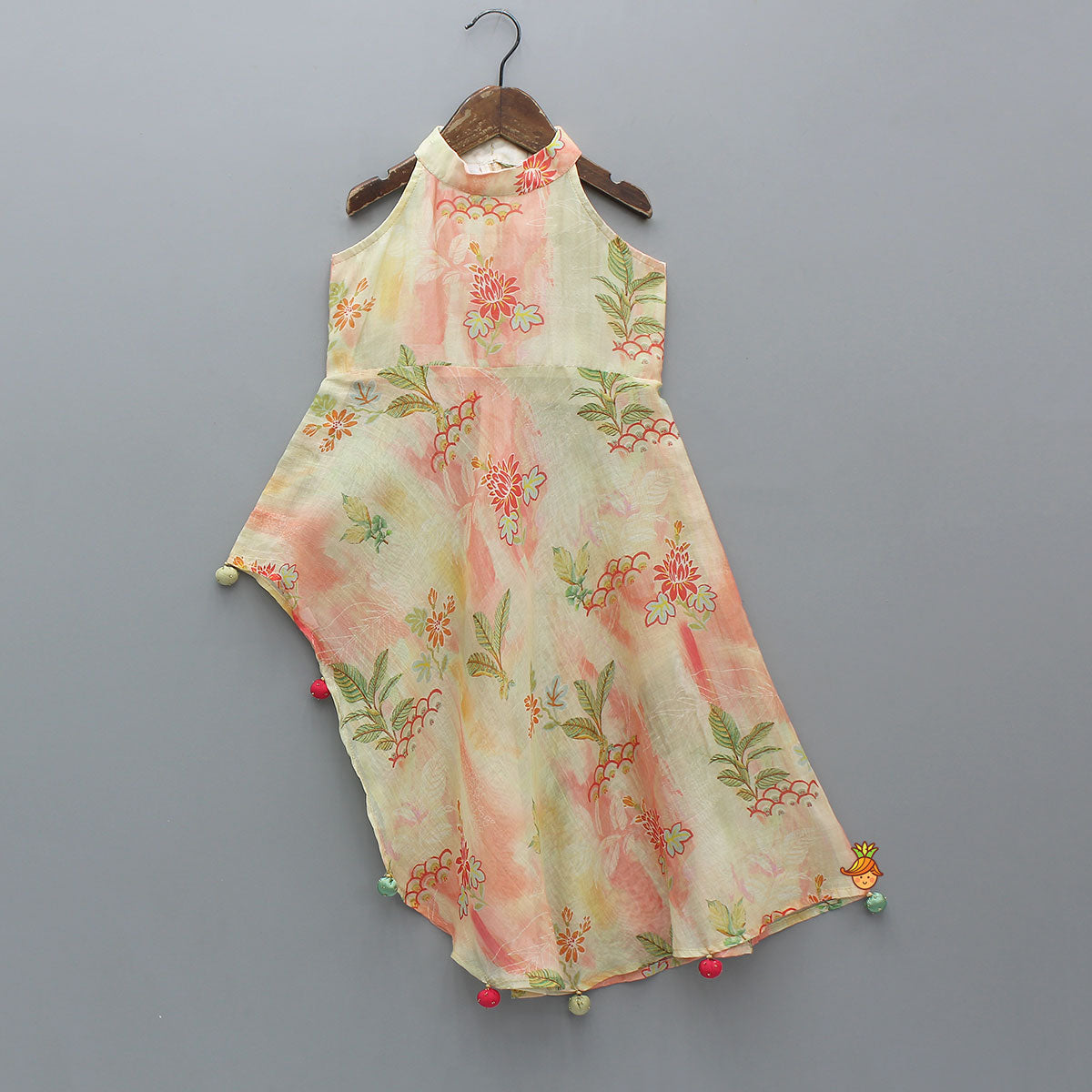 Pre Order: Stylish Asymmetric Sleeveless Kurti With Palazzo