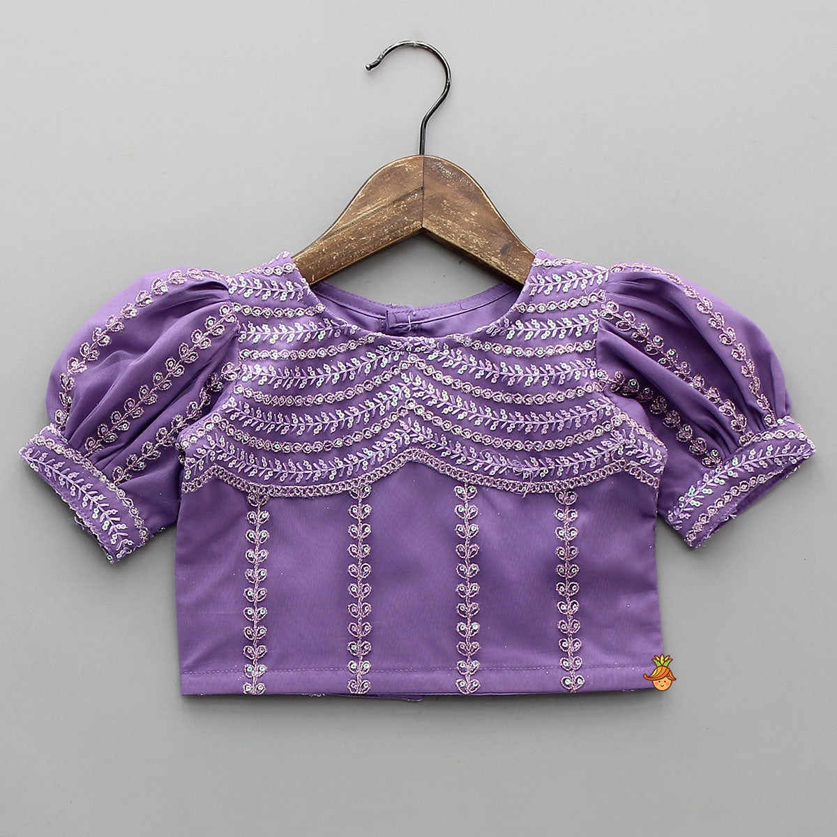 Pre Order: Sequin-Embroidered Glittery Top And Lehenga