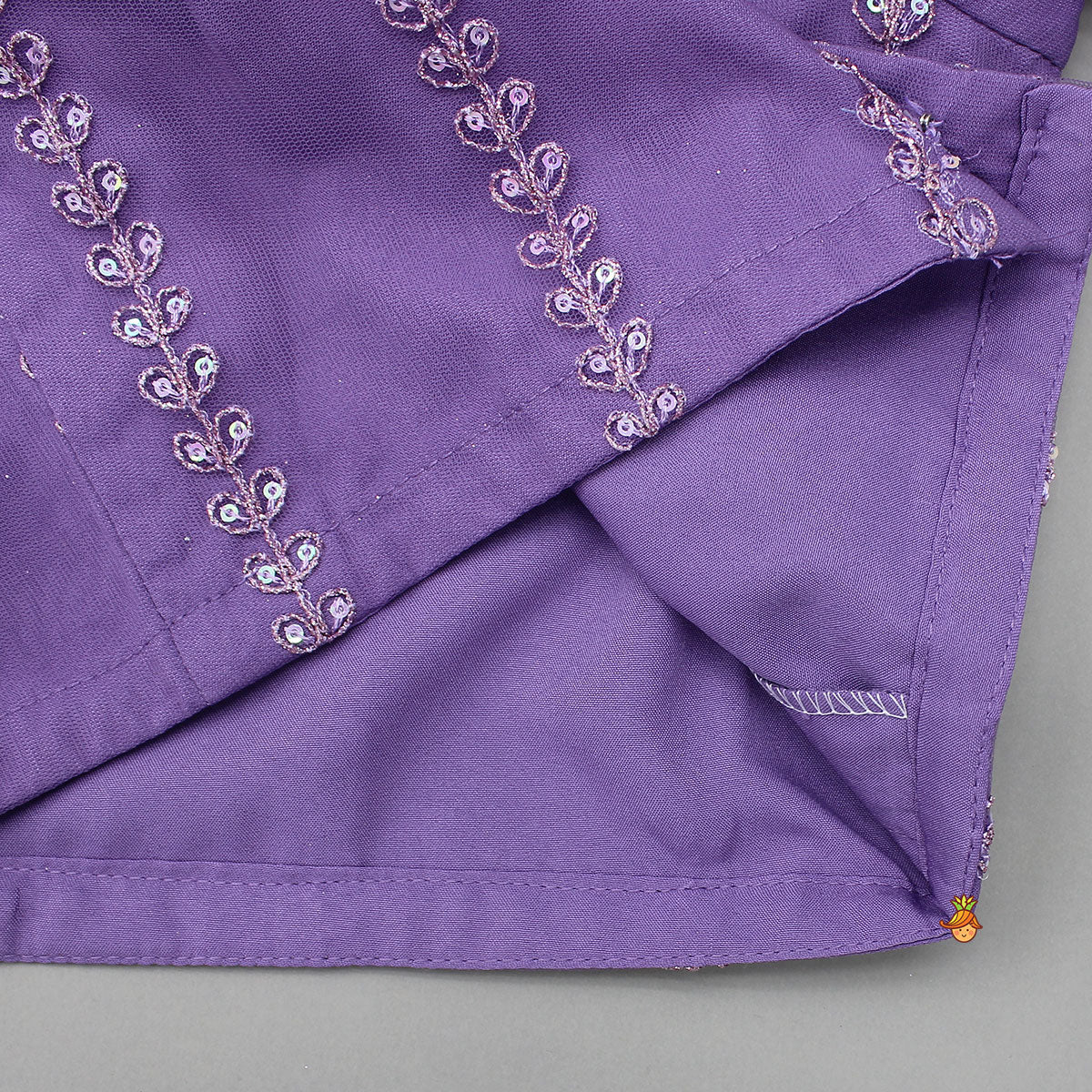 Pre Order: Sequin-Embroidered Glittery Top And Lehenga