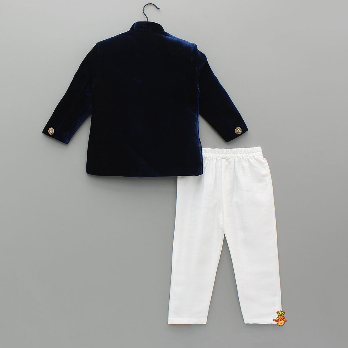 Stylish Cut Dana And Beads Embroidered Velvet Sherwani With Pyjama