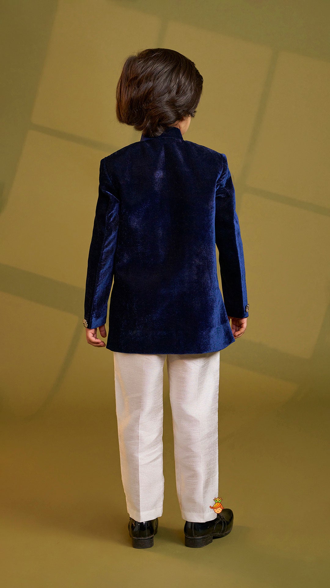 Stylish Cut Dana And Beads Embroidered Velvet Sherwani With Pyjama