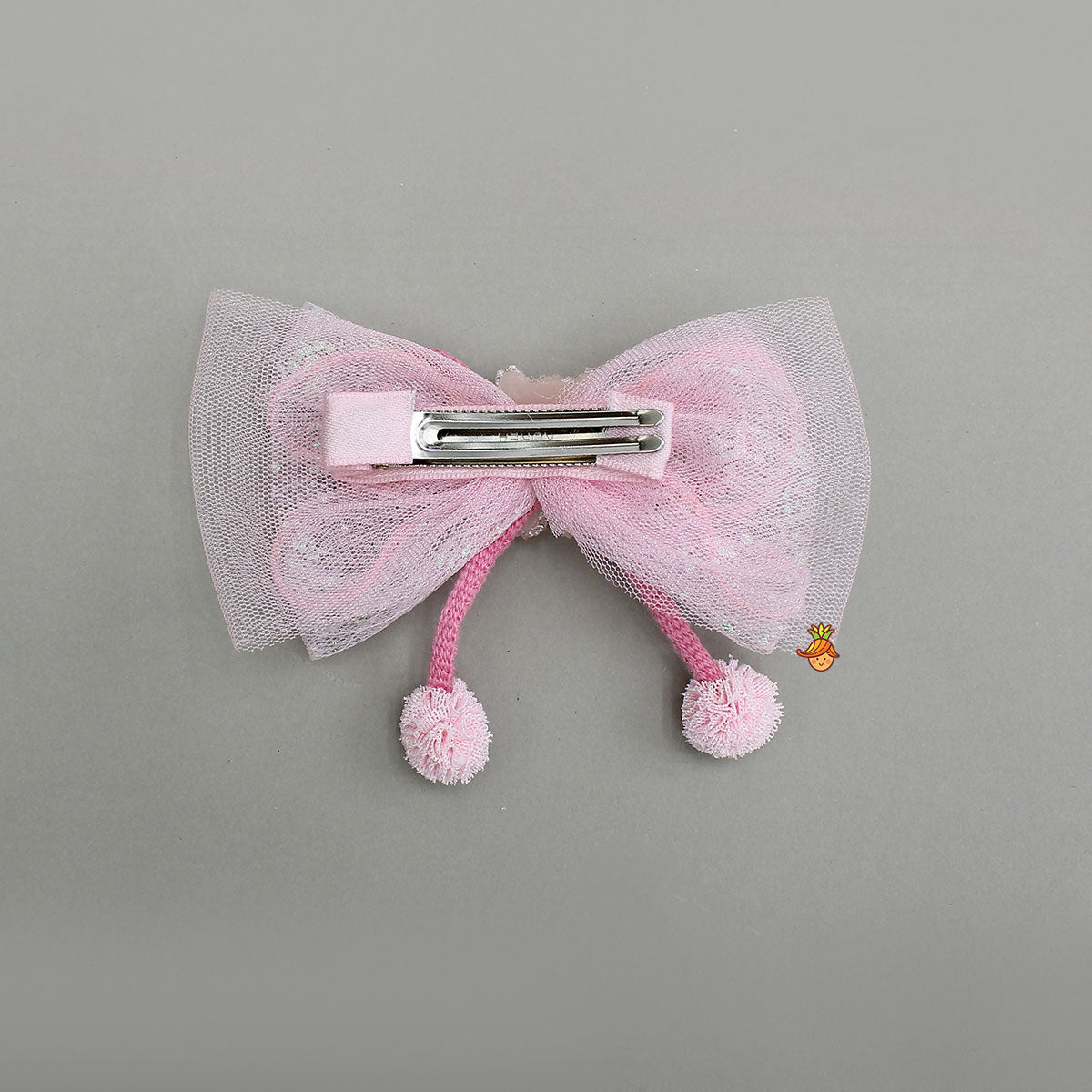 Adorable Teddy-Embellished Net Hair Clip