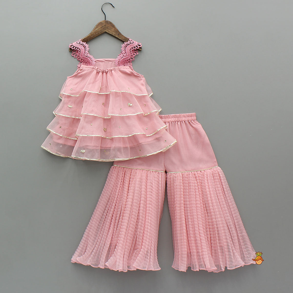 Pre Order: Beautiful Layered Top And Sharara