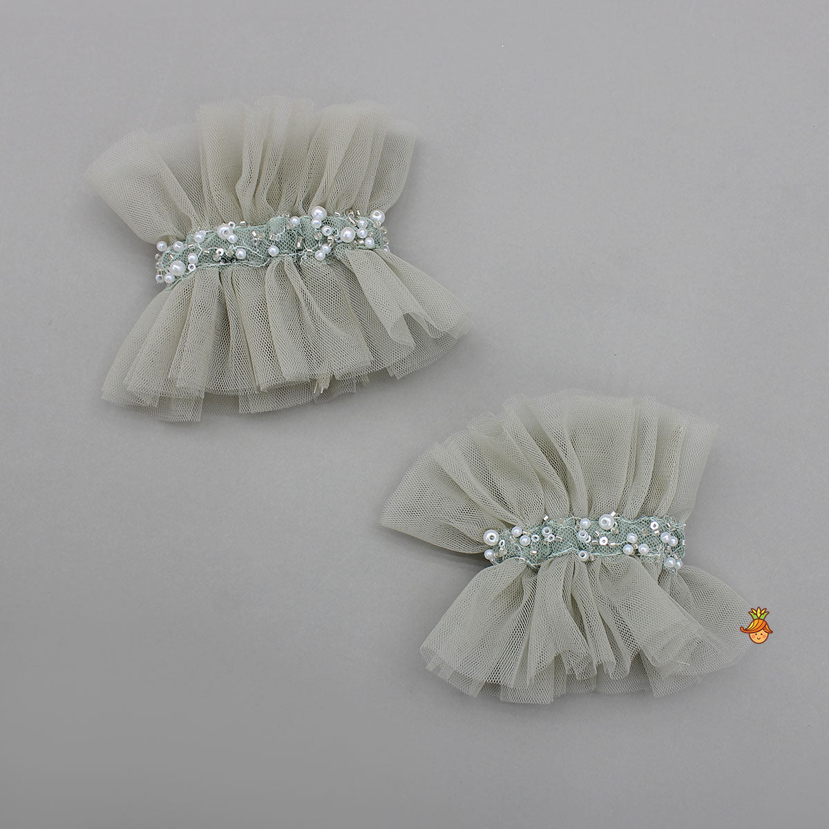 Pre Order: Gorgeous Open-Back Top And Crushed Lehenga With Wrist Cuff