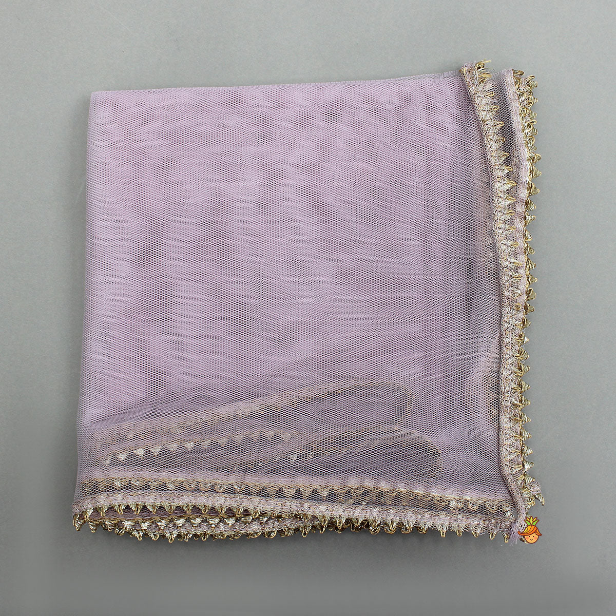 Pre Order: Embroidered Stylish Hem Shimmery Top And Pleated Lehenga With Net Dupatta