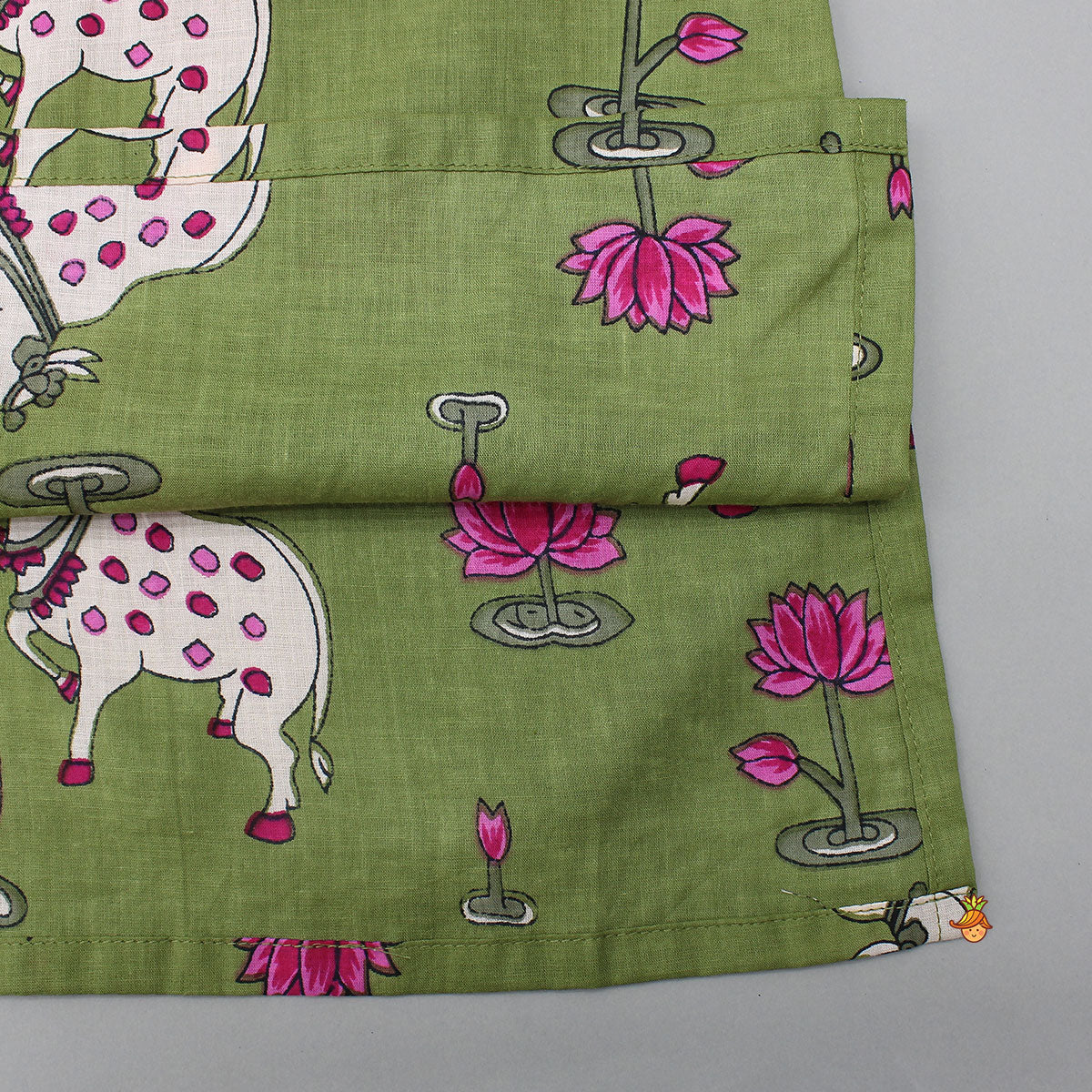 Pre Order: Front Open Printed Kurta With Pyjama