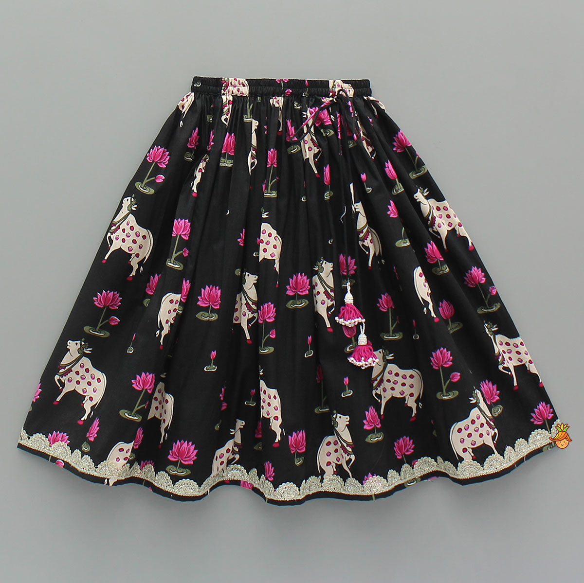 Pre Order: Applique Work Top With Matching Lehenga And Dupatta