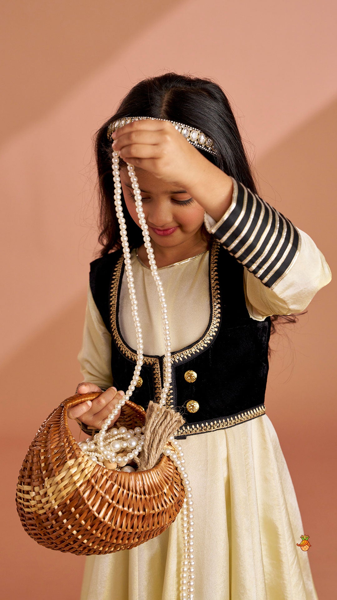 Pre Order: Elegant Shimmery Anarkali With Front-Open Velvet Jacket