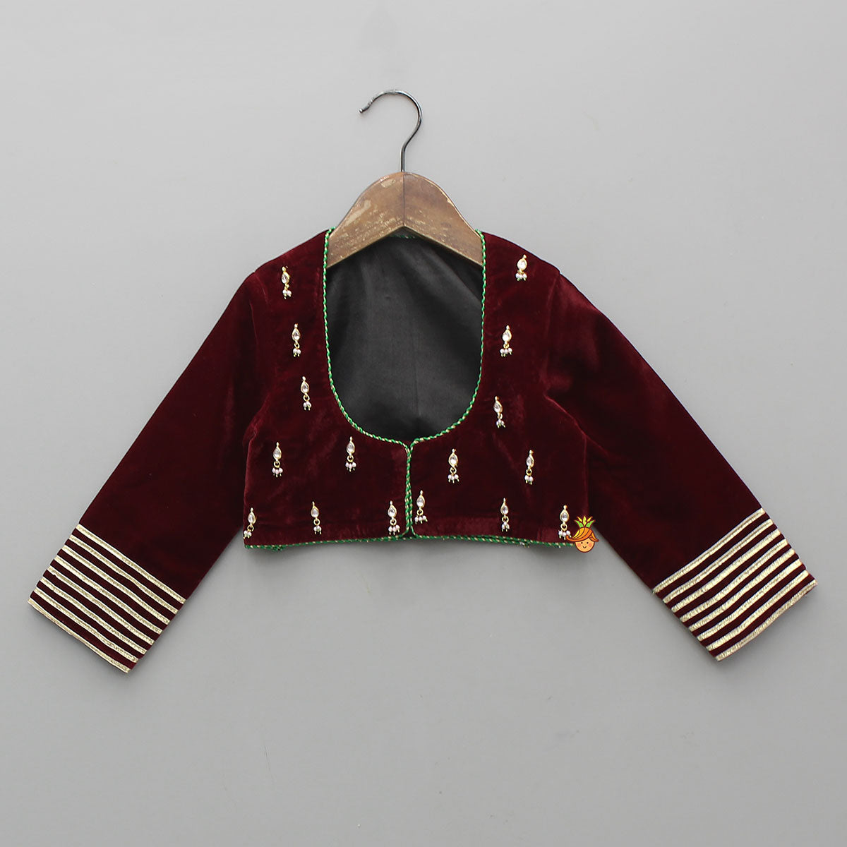 Pre Order: Charming Velvet Anarkali With Front-Open Jacket