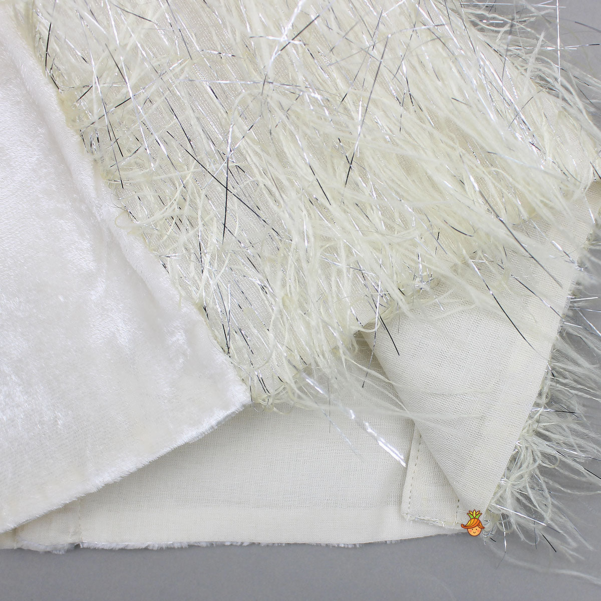 Pre Order: Halter Neck Fur Top And Gorgeous Panelled Lehenga