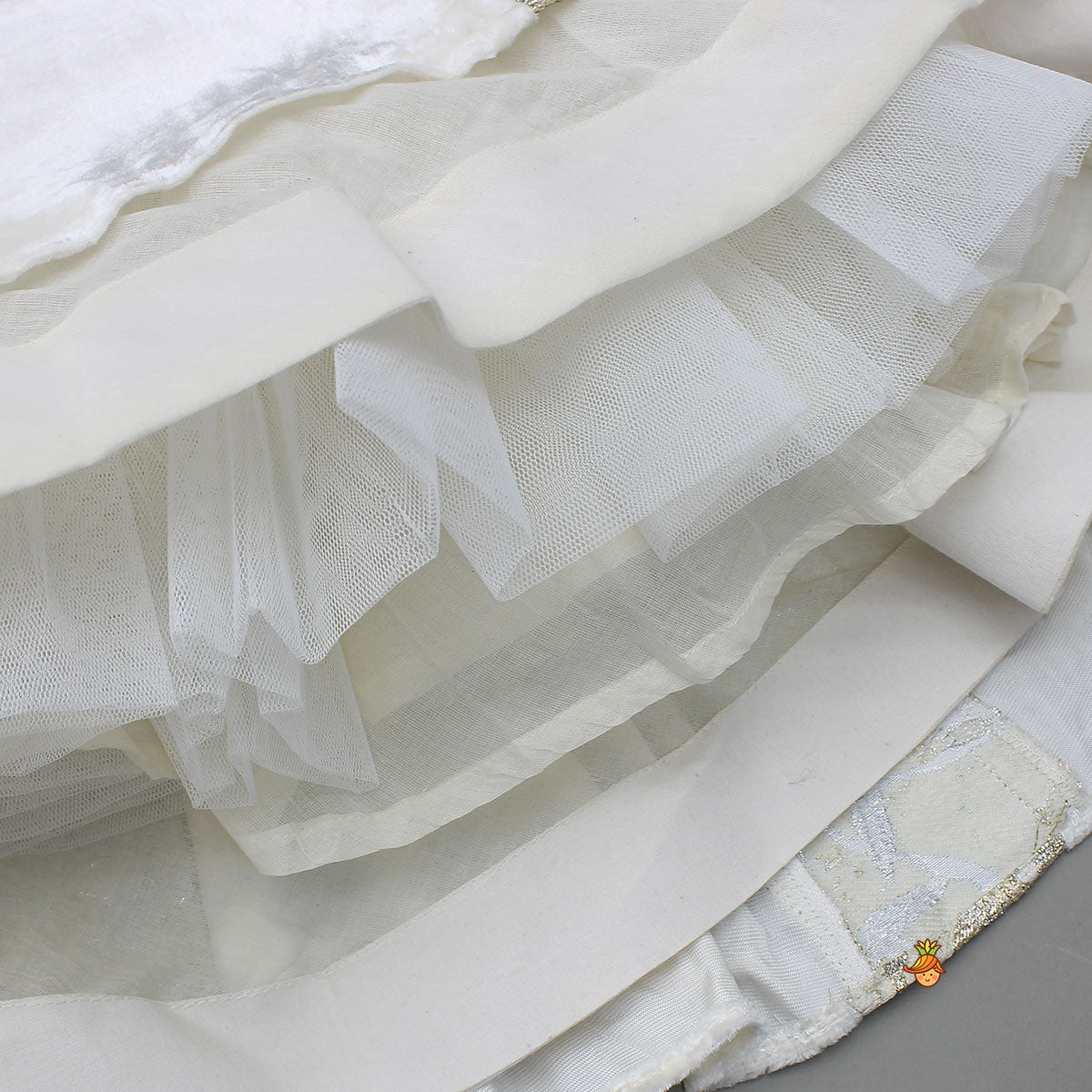 Pre Order: Halter Neck Fur Top And Gorgeous Panelled Lehenga