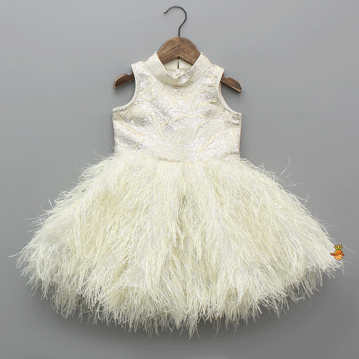 Pre Order: Elegant Fur Sleeveless Dress