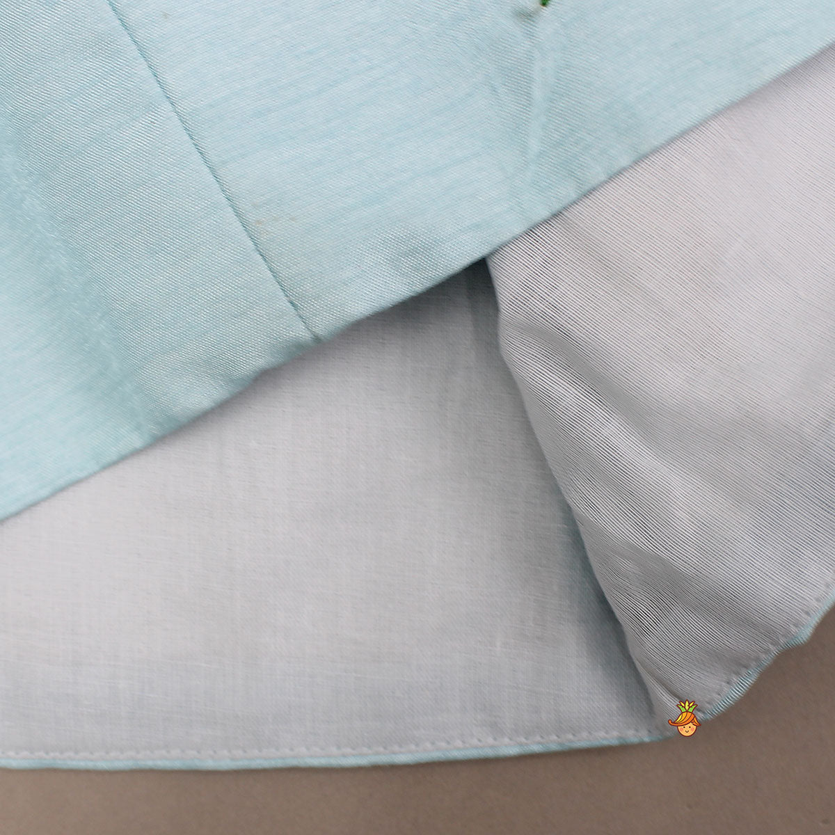 Pin Tuck Kurta With Floral Embroidered Jacket And Pyjama