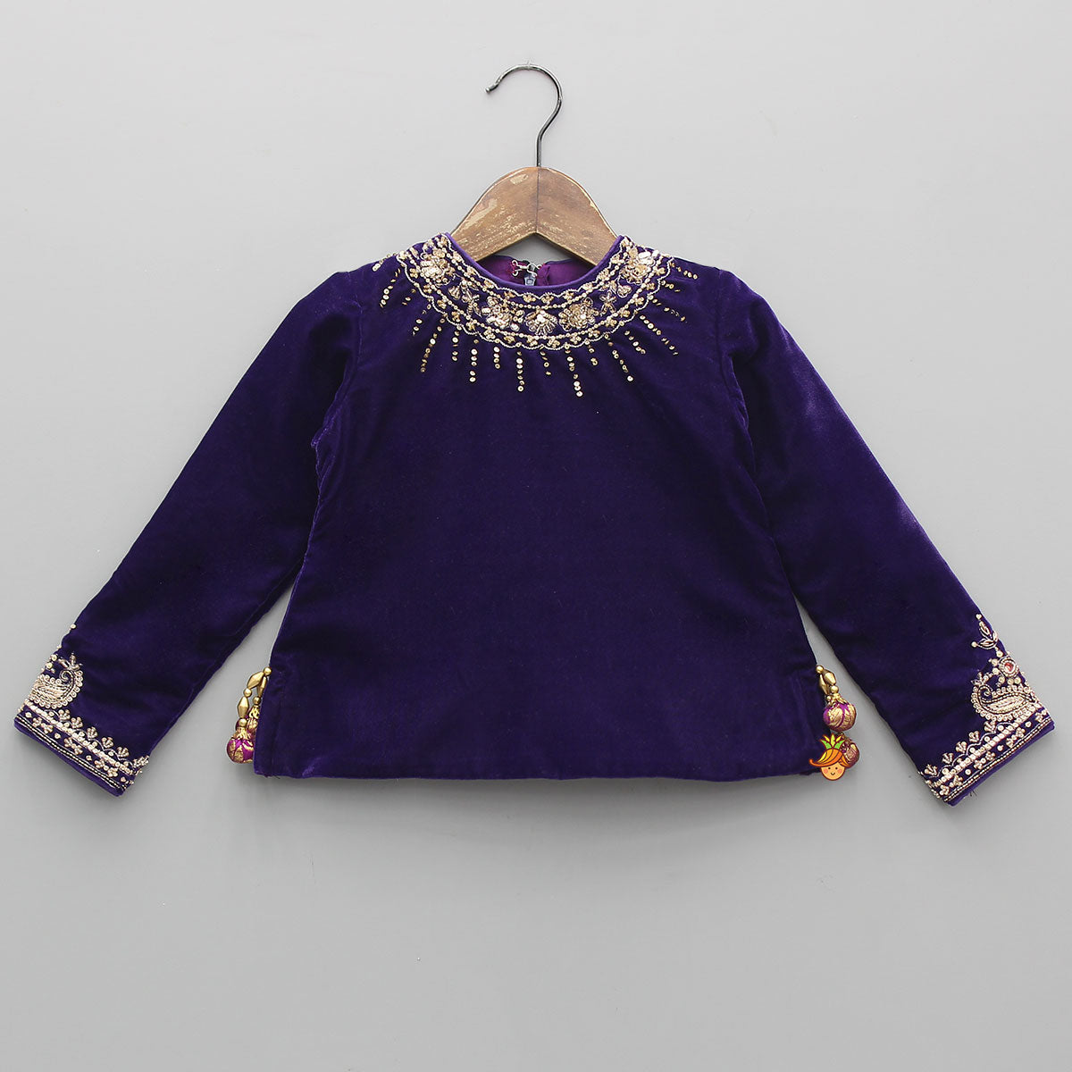 Pre Order: Velvet Top With Brocade Palazzo